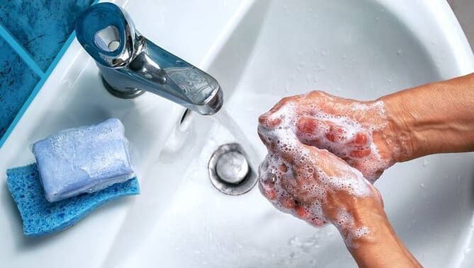 wash your hands of parasites